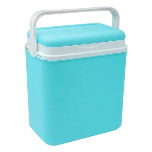 Tyrkysová 12L chladiacej tašky na kempovanie s bielym držadlom