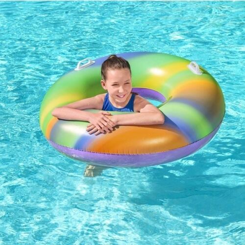 Szivárványos felfújható hinta fogantyúval, Bestway, Ø119 cm, több színű 136041300