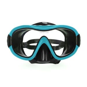 Masca Inot pentru copii de 12+ Ani si adulti, din Silicon, 20x8x17.5cm, Negru-Turcoaz 136038127 - Măști de scufundare