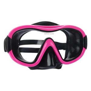 Masca Inot pentru copii de la 12+ Ani si adulti, din Silicon, 20x8x17.5cm, Negru-Roz 136041471 - Măști de scufundare