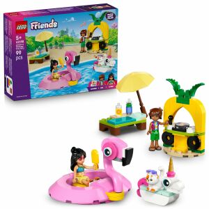 Petrecere la piscină cu flamingo și unicorn LEGO® Friends 42658 130246878 - Jocuri creative și de construcție