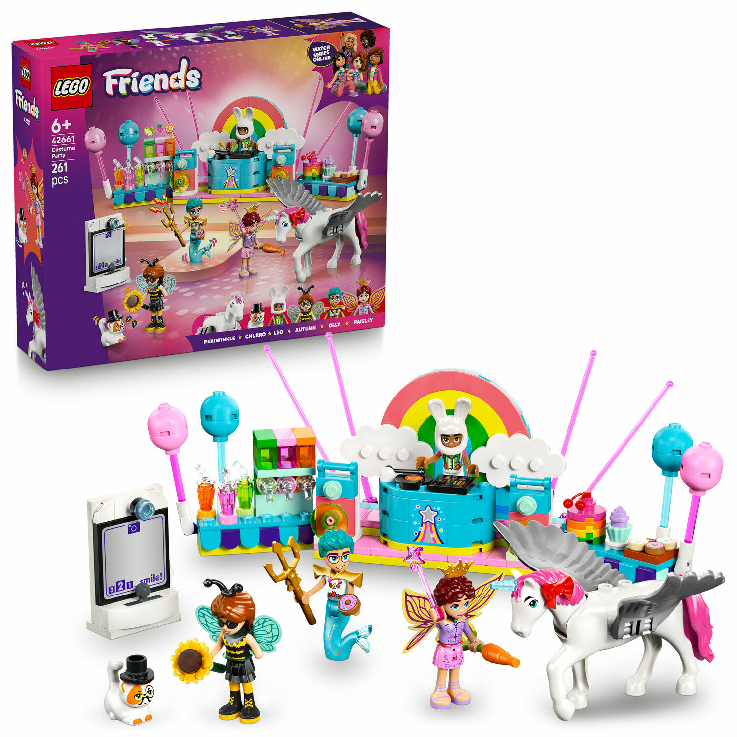 E-shop LEGO® Friends Kostýmová párty s jednorožcom a vílou 42661