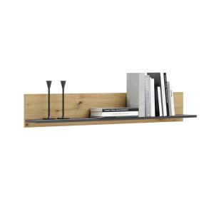 Regal 100 cm, Artisan Eiche / Schwarz, mit Büchern und Kerzen darauf - Regale