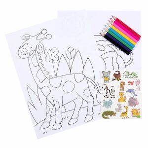 Set Colorat cu Autocolante, Multicolor, 20.5x26.5cm, 10 File 130248751