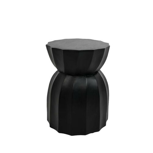 MaMaison Rolling Mangófa Kisasztal Fekete Geometrikus