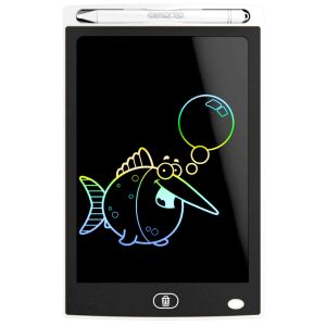 SDEPOT® rajz- és írótábla, kifejezetten gyerekeknek, LCD képernyő, újrafelhasználható, tökéletes a képzelet és a kreativitás serkentésére, környezetbarát, sokoldalú és praktikus, fehér