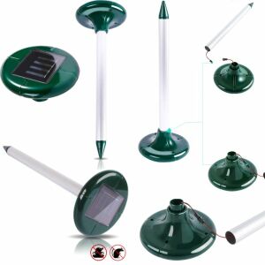 Соларен репелент за гризачи, контрол на вредителите за градина, тревна площ и двор, държи къртиците, полевките и мишките далеч, множество гледки на продукта - Депозит за щети