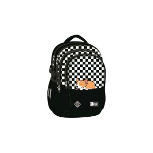 St. Right - Karierter ergonomischer Schulranzen, Rucksack - 4 Fächer - Sleepy Corgi (664359) 130259125 - Schulanfang, Schulmaterialien
