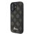 Guess Peony Script MagSafe iPhone 16 Plus tok, fekete barna logós mintával, oldalnézet