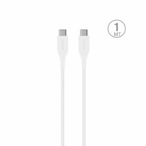 Puro Plain USB-C - USB-C tápkábel 2m - fehér 130265976 - USB kábel