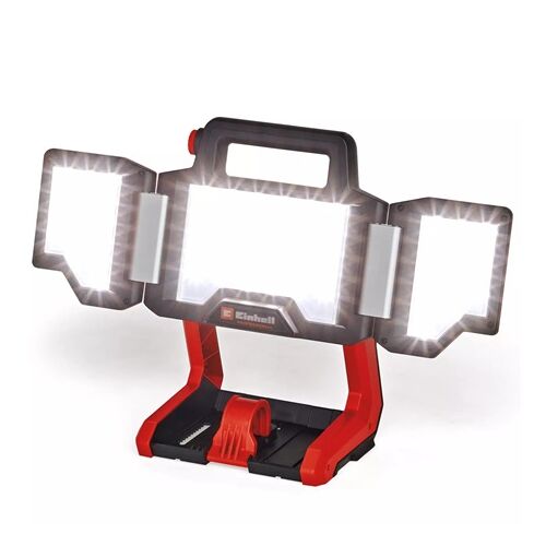 Einhell TP-CL 18/3000 Li - Solo akkumulátoros munkalámpa, 3000 lumen, 60 LED, állítható panelek, piros és fekete, Einhell logó