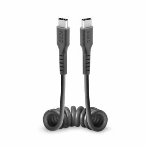 SBS TECABLETYPCCSK USB-C spirálkábel - USB-C 0,5m - fekete 130269922 - USB kábel