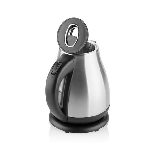 Hyundai VK782 1,7 l Edelstahl-Wasserkocher mit schwarzem Griff und Sockel
