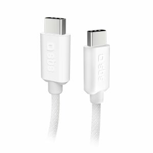 SBS TECABLETISSUETCCG USB-C - USB-C 1.5m 60W fonott kábel - szürke 130271909 - Adatkábel