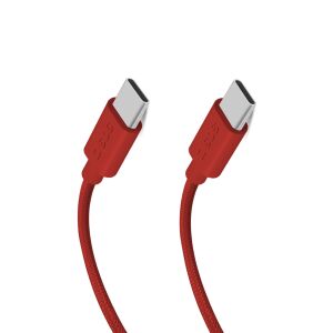 SBS TECABLETISSUETCCR USB-C - USB-C 1.5m 60W fonott kábel - piros 130271908 - Adatkábel