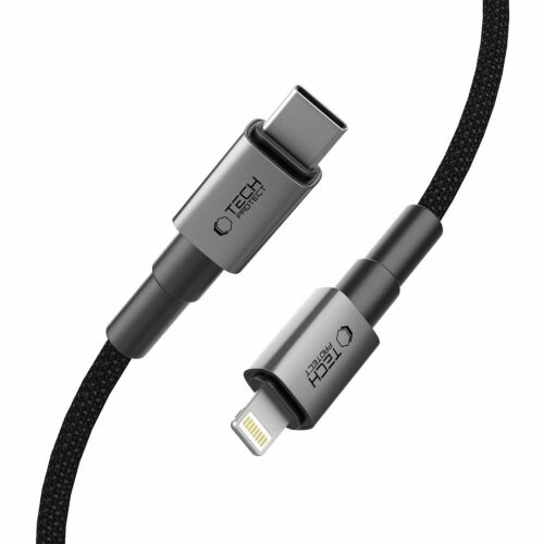 Tech-Protect Ultraboost DNA USB-C / Lightning kábel, 200 cm, szürke - Lightning kábel