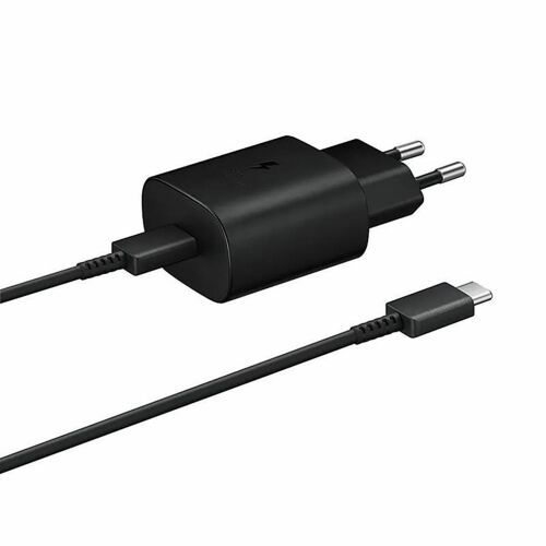 Samsung 25W USB-C fali töltő USB-C / USB-C kábellel, fekete - Telefontöltő