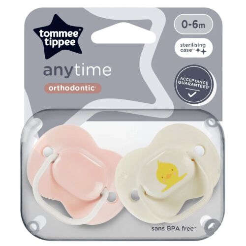 Tommee Tippee Anytime nyugtatócumi 0-6 hó 2 db - kacsa 130275481