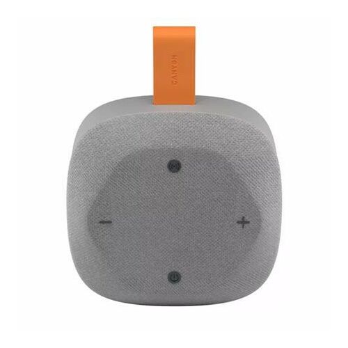 Canyon Hexagon 10 hordozható Bluetooth hangszóró, szürke és narancs, hátulnézet