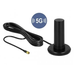 Delock 5G LTE antenă SMA-dugó 0 - 3 dBi omnidirecțională, fixă, cu bază magnetică și cablu de conectare 130278254 - Antene de rețea
