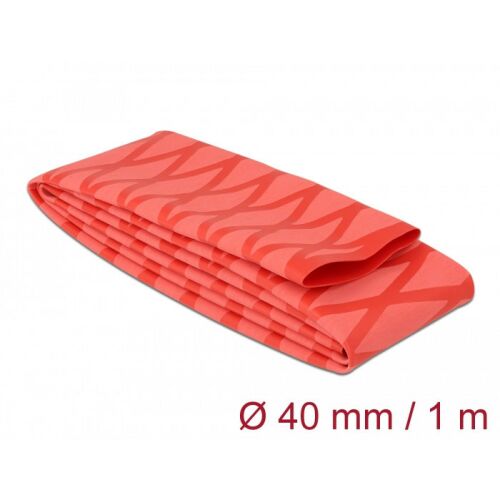Delock Zsugorcső X-mintás nem csúszós 1 m x 40 mm piros 130278348