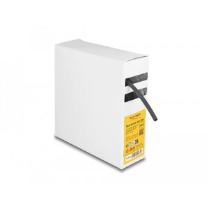 Delock hőre zsugorodó cső doboz, belső ragasztóval, zsugorodási arány 4:1, 5 m x 4 mm fekete 130278354 - Zsugorcső