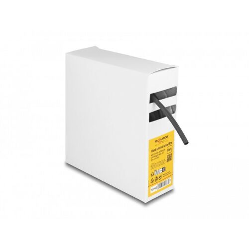 Delock hőre zsugorodó cső doboz, belső ragasztóval, zsugorodási arány 4:1, 5 m x 4 mm fekete 130278354