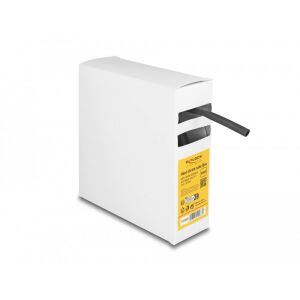 Delock hőre zsugorodó cső doboz, belső ragasztóval, zsugorodási arány 4:1, 5 mx 6 mm fekete 130278355 - Zsugorcső