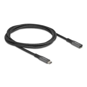 DeLOCK Przedłużacz USB 10 Gbps USB Type-C męski na żeński PD 3.0 100 W 1 m szary metalowy 141319065 - Kabel USB