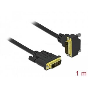 Delock DVI kábel 24+1 apa - 24+1 apa hajlított 1 m 130279717 - DVI kábel