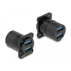 Delock D-típusú Modul USB 3.2 Gen 1 A-típusú 2 x hüvely - 2 x hüvely 130279899 - USB bővítő