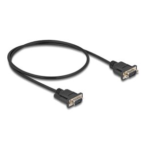 Delock D-Sub9-es, RS-232 soros kábel, apa-apa, 0,5 m 130279913 - Adatkábel