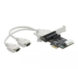 Delock PCI Express Kártya &gt; 2 x soros RS-232 tápfeszültséggel 5 V / 12 V 130280106 - PCI hálózati kártya