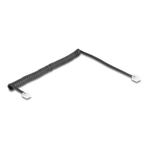 Delock Telephone twisted cable RJ11 male - RJ11 male black 2 m 130280160 - Telephone Cable