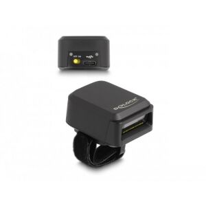 Delock Vonalkód olvasó gyűrű 1D és 2D 2,4 GHz-cel vagy Bluetooth-szal vezetéknélküli töltő funkció