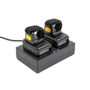 Delock Vonalkód leolvasó karika 1D és 2D 2,4 GHz vagy Bluetooth-szal (2 darab) + töltőállomás