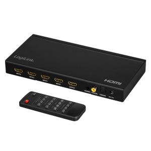 Logilink HDMI kapcsoló, 4x1 port, multiviewer, 1080p/60 Hz, skálázó, RC 130280370 - Logilink