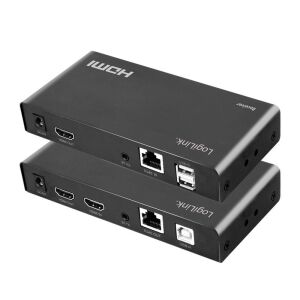 LogiLink HDMI bővítőkészlet LAN-on keresztül, KVM, 2x USB-A, 1080p, HDCP, IR, hurokkimenet 130280372 - Logilink