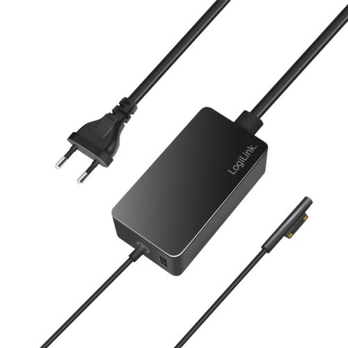 Alimentator retea 220V LOGILINK, pentru Microsoft Surface, compatibil cu Pro si Laptop/Go/Book, 65W, USB 5V/4A, 1.5m, negru 130280464
