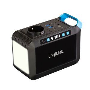 Logilink Hordozható erőmű, 80 W, 24 000 mAh, 7x kimenet, IP20, fekete/kék