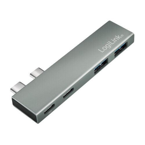 Logilink USB 3.2 Gen2x2 hub, 4 portos, PD, MacBookhoz és iPadhez, ezüst 130280532