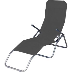 Lehátko JAMAICA tmavosivá, 140x60x95cm, nastaviteľné, skladacie, kovový rám, textil, nosnosť 120kg - Lehátka a ležadlá