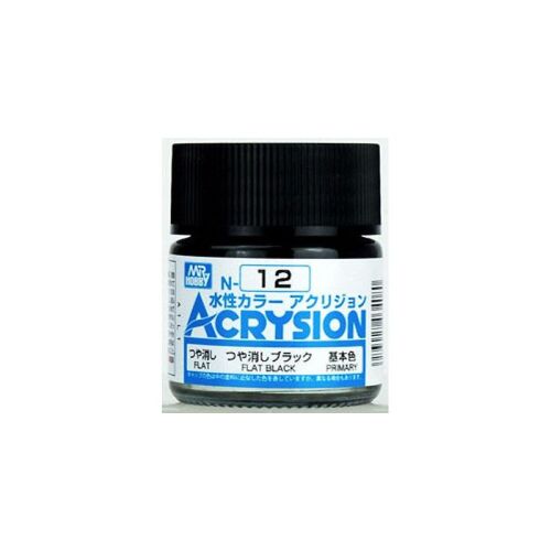 Mr. Hobby Acrysion N-012 Matt Fekete Akrilfesték - 10ml