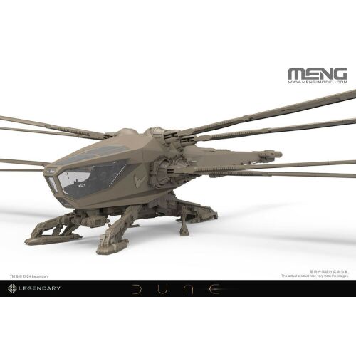 Meng Model Dune Atreides Ornithopter 1:72 méretarányú modellkészlet, elülső nézet - Kreatív és építő játék