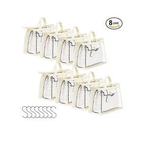 Puricon táska tárolótáska készlet, 8 részes, bézs/átlátszó, PVC, 28 x 17 x 38 cm 136133830 - Gardrób rendszerező