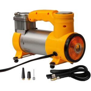 Hordozható 12V-os autós légkompresszor pumpa adapterekkel - Kompresszor