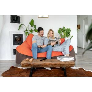 Pár pihen a ZigZag Family3 babzsák kanapén - Babzsákfotel & Ülőke