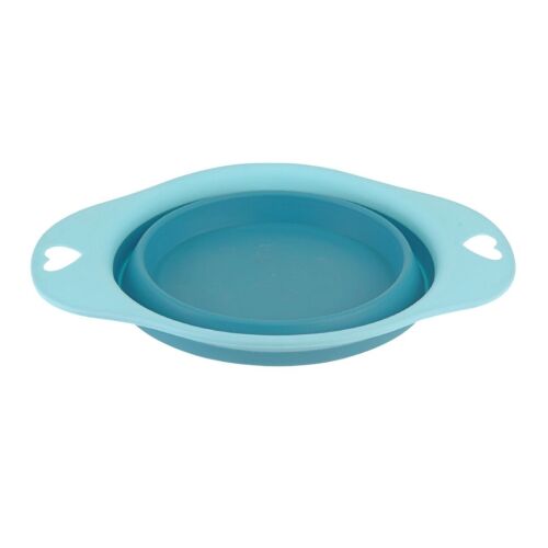 Skladacia silikónová miska pre zvieratá, 19 cm, modrá 130308665
