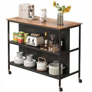 KÜCHENINSEL BARTISCH SCHRANK SCHRANK AUF RÄDERN WAGEN BÜCHERREGAL 2 REGALE 130308706 - Küchenmöbel