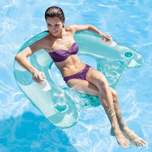 Nafukovacie kreslo s matracom, Intex, 1,52x0,99 m, modré 130310488 - Welora